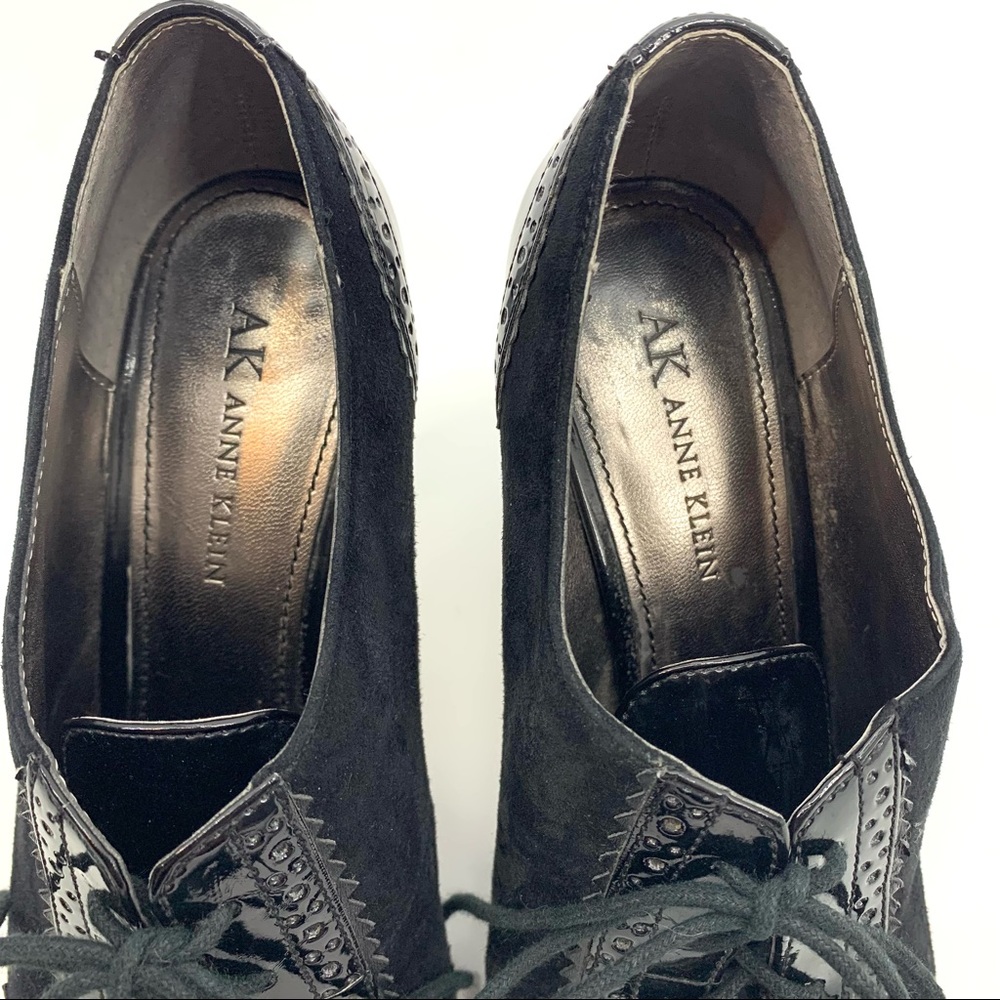 Anne Klein Lace-up Akqiara Black Ankle Shootie Size 6.5 - Picture 4 of 7